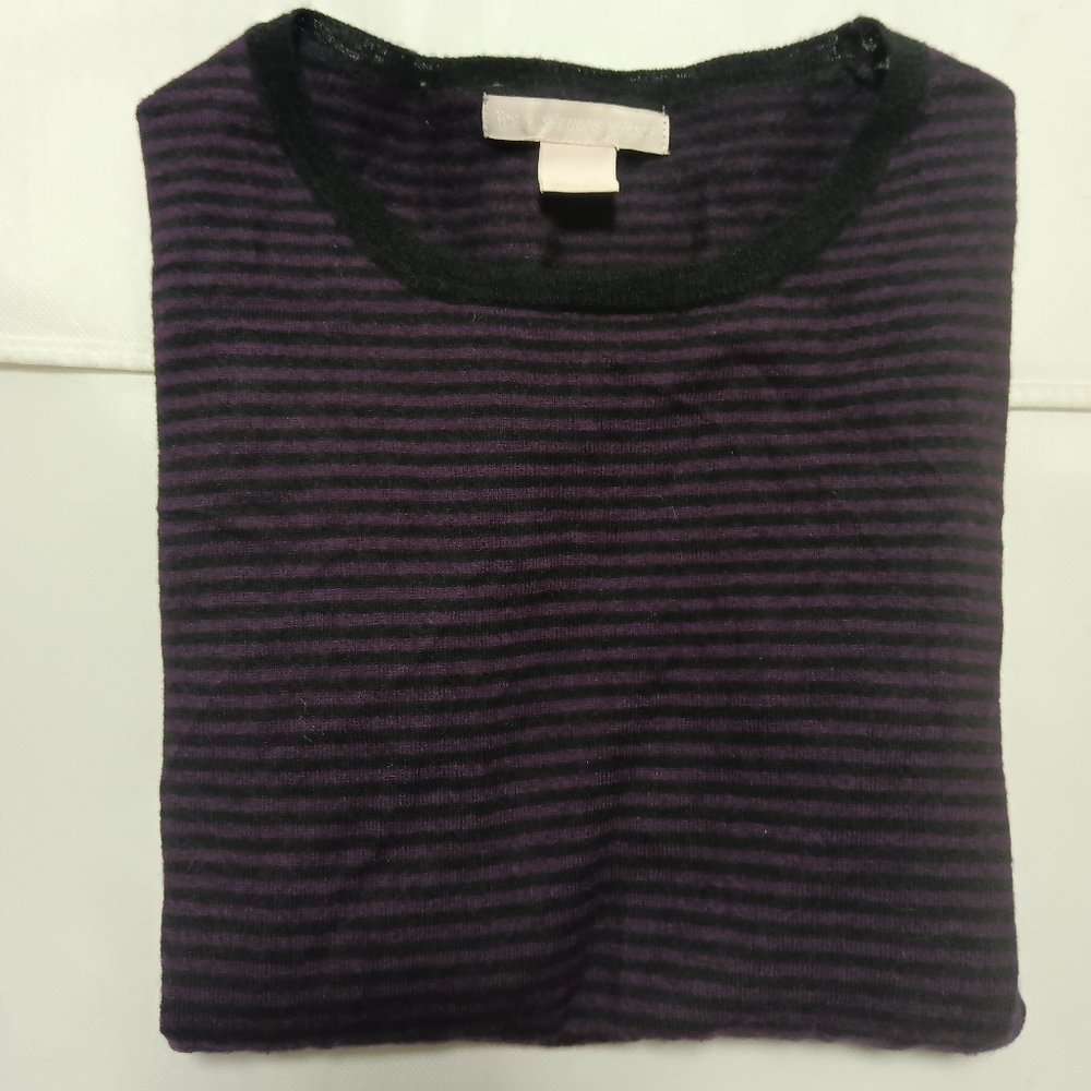 Cashmere Striped Crewneck Sweater